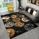 3D Bitcoin Virtual Currency Area Rug Large,Carpet Rug for Living Room Bedroom Sofa Playroom Doormat Decor,Kid Non-slip Floor Mat - Image 6