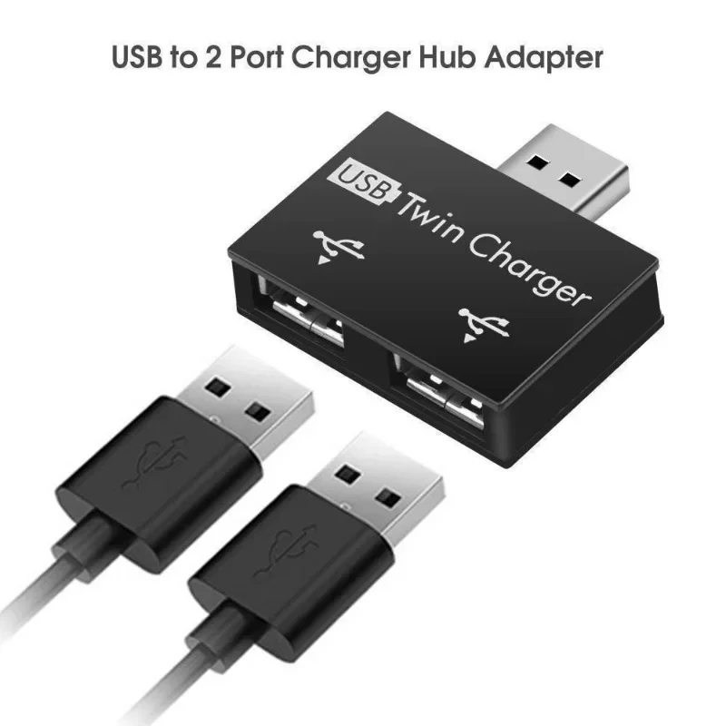 kf-Se16c1ab3bc8241eea4c005bc5f96a286s 1pc 2.0 USB Splitter 1 Male to 2 Port Female USB Hub Adapter Converter for Phone Laptop PC Computer Charging Accessories - Image 1