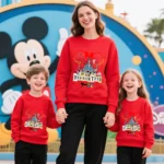 2026 Disney Trip Mickey and Friends Print Cotton Sweatshirt Family Matching Outfits for Parents and Kids Crewneck Pullover - Image 5