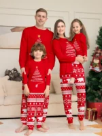 2025 Christmas Pajamas Baby Mother Kids Daughter Mommy Family Set Xmas Pjs Long Sleeve Sleepwear Matching Outfits