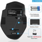 E-YOOSO 2.4G Wireless Mouse Portable Ergonomic Mouse Supports Power-saving Mode and Low Battery Reminder ,for Computer PC Laptop - Image 6