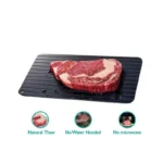 LMETJMA Fast Defrosting Tray Aluminium Alloy Thaw Food Defrosting Tray Frozen Meat Fish Food Tray With Brush Meat Tools KC0044 - Image 2