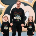 2026 Disney Trip Mickey and Friends Print Cotton Sweatshirt Family Matching Outfits for Parents and Kids Crewneck Pullover - Image 4