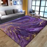Purple Non Slip Rug, Machine Washable Mat, Large Size Options, Perfect for Entryway Living Room Bedroom, Stylish Home Decor - Image 4