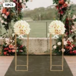 10Pcs 80cm Geometric Metal Stands Flower Vase Holders Wedding Party Centerpiece - Image 4