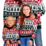 Matching Family Christmas jersey Sweaters Snowflakes Knitted Sweaters Long Sleeve Round Neck Reindeer Pullovers Knitted Tops