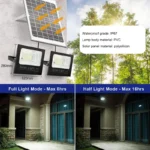 400W Led Solar Light High bright 2 Head Flood Light Waterproof Outdoor Garden wall light with Aluminum solar panel For garden - Image 3