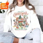 Christmas Mickey Mouse Disney New Vintage Crew Neck Sweater Boy Girl Family Oversized Men Women Loose Long Sleeve Hoodie Top Y2k - Image 3