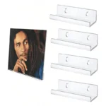 4pcs Acrylic Record Display Stand Shelf Clear Wall Mounted Vinyl Record Holder Floating Shelves LP Record Album Storage Rack - Image 3
