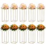 10Pcs 80cm Geometric Metal Stands Flower Vase Holders Wedding Party Centerpiece - Image 5