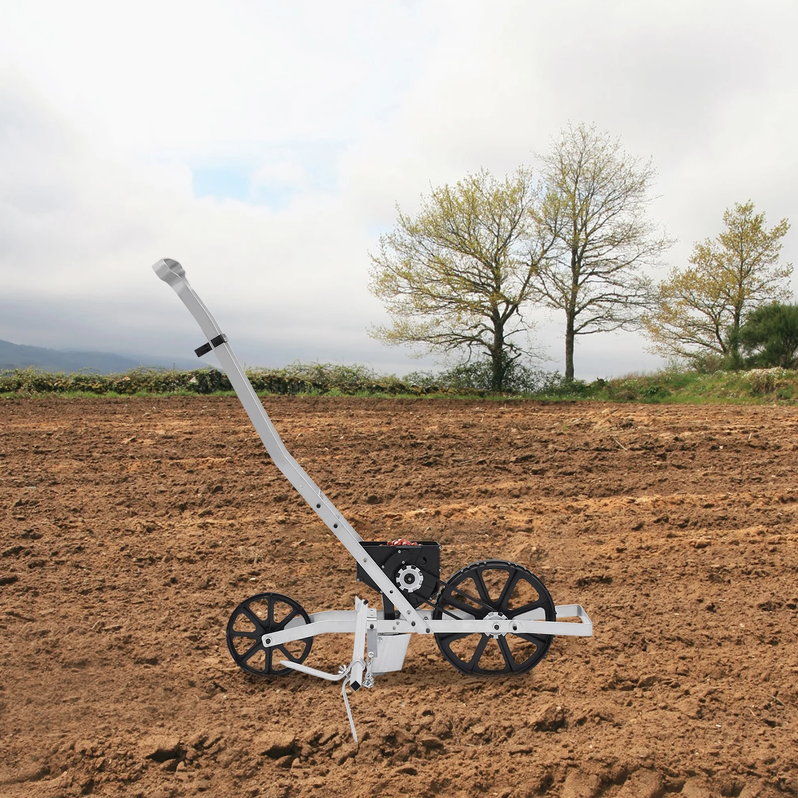 kf-Sfb1a2f93ced24c038e25ead48fcc6513o Precision Garden Seeder Aluminum Manual Seed Planter Adjustable Depth Ergonomic Design for Easy Seed Sowing in Home & Garden - Image 1