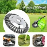 6 Inch Steel Wire Wheel Brush Disc Weed Brush Cutter Head Garden Weed Brush Lawn Mower Universal Grass Trimmer Heads Cutter Tool - Image 4