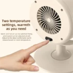 Portable mini heater with two-level warm air adjustment is suitable for use on home and office desks as well as a foot warmer - Image 5