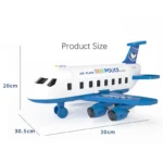 New Deformation Music Simulation Track Inertia Toy Aircraft Large Size Passenger Plane Kids Airliner Toy Car for Children's Gift - Image 5