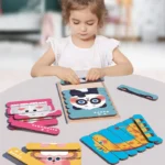 Baby Wooden Montessori Puzzle Child Game Wooden Puzzle 3D Cartoon Animal Puzzle Babies Toys Puzzles For Kids 1 2 3 Year Old - Image 3