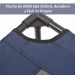 PawHut Cama Elevada Perros con Malla Transpirable Tela Oxford 76x61x18 cm Azul - Image 4