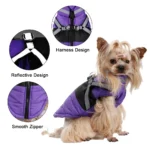 Dog Jacket Winter Waterproof Pet Clothes With Harness For Small Medium Dogs Cats Puppy Coat Reflective French Bulldog Apparel - Image 3
