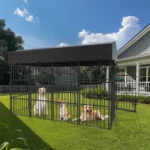 Heavy Duty Dog Kennel Welded Metal Playpen 64.9” Large Animal Cage for Outdoor And Indoor Use Pet Safety Barrier