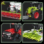 HUIQIBAO Farmer Truck model Building Block Tractor Cultivator Harvester Vehicle MOC Car Brick City Construction Toy For Children - Image 6