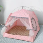 Pet Cat Tent Summer Cave Hut Cat Sleep House For Kitten Puppy Playpen Cage Basket Cat Nesk Kennel Small Dog House Bed - Image 2