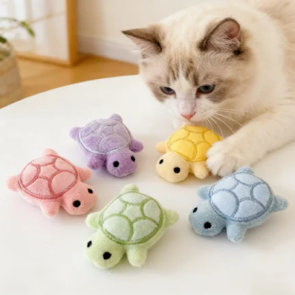 3/6pcs Mini Cute Turtle Plush Toys, Soft Fabric, Interactive Boredom & Exercise Game, Small Breed Pet Supplies, Pet Toys