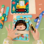 Baby Wooden Montessori Puzzle Child Game Wooden Puzzle 3D Cartoon Animal Puzzle Babies Toys Puzzles For Kids 1 2 3 Year Old - Image 6