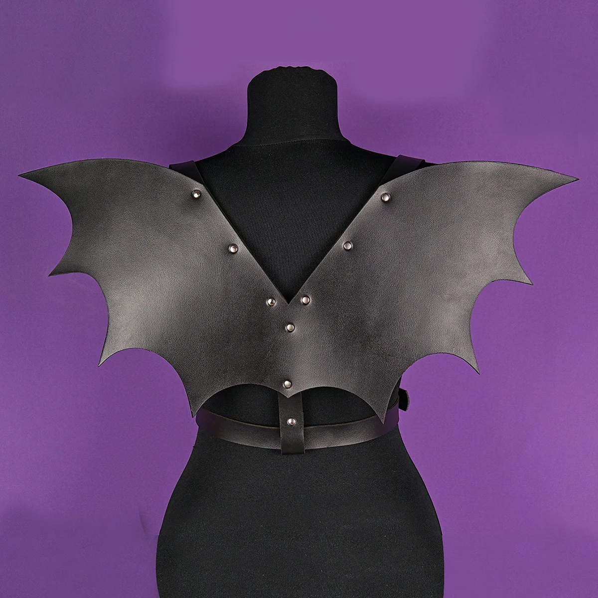 kf-S086462adfd534b7eb7d2b2064eb28391X Bat Wings Harness Leather Waist Belt Chest Harness Halloween Costume Waist Harness Wing Harness with Wings Dragon Wings Gothic - Image 1