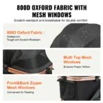 SucceBuy 66 lbs Pet Stroller Foldable Dog Puppy Stroller with Brakes Storage Basket Detachable Carrier for Small to Medium Dogs - Image 4