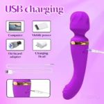 2 in 1 Vagina Vibrator Wand for Women G-Spot Clitoris Nipples Stimulator Breast Massager Female Masturbator Sex Toy for Women - Image 5