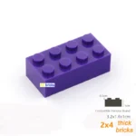 80pcs Bulk Building Blocks Thick Figures Bricks 2x4 Dots Educational Creative Size Compatible With 3001 Plastic Toy for Children - Image 5