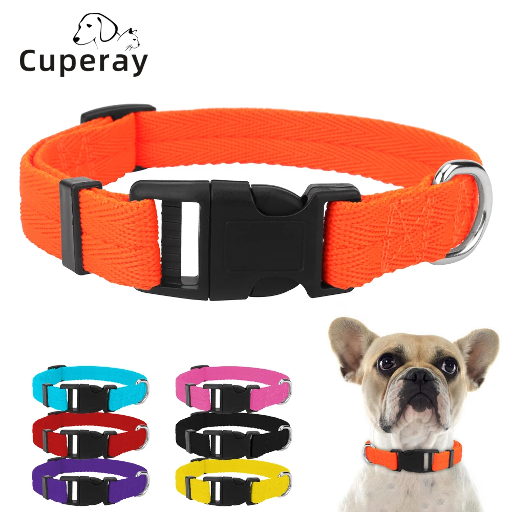 kf-S0d89b1706c8b41a888ed79e1fd8c1b36p Adjustable Dog Collars for Small Medium Large Dogs,Thin Nylon Webbing & Quick Release Plastic Buckle Dog Collar Pet Accessories - Image 1