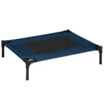 PawHut Cama Elevada Perros con Malla Transpirable Tela Oxford 76x61x18 cm Azul