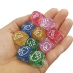 10PCS Glitter Dice 6 Sided 20MM Rock Paper Scissors Toy Party KTV BAR Drinking Games For Adults Juegos De Mesa Divertidos