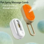 Steamy Dog Brush Electric Spray Cat Hair Brush 3 in1 Dog Steamer Brush for Massage Pet Grooming Removing Tangled and Loose Hair - Image 2