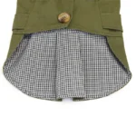 British Style Dog Coat Jacket Short Sleeve Pet Clothes Kahai Green Dog Trench For Small Dogs Yorkie Chiwawa Clothing Apparel XXL - Image 5