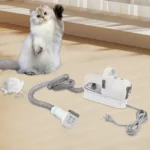 7-in-1 Pet Hair Clipper Kit, 400W Vacuum Grooming Trimmer with Pet Hair Extraction and Dust Collector for Dog and Cat Care