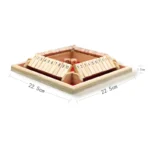 Arithmetic Dice Board Game Four-Sided Flip Card Games Box Dice Toys Wooden Flaps Dices 4 Players Party Number Game Board Games - Image 6