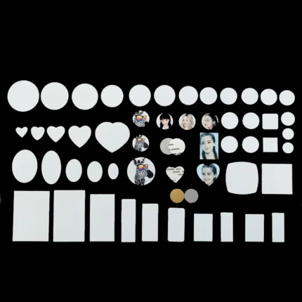 DIY round Stamping Sublimation Aluminum Insert Sheets for Jewelry & Mirror Accessories Blank Tags in Various Sizes
