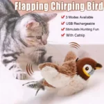 Hot Simulated Bird Cat Toy Interactive Toys Dog Rechargeable Chirping Flapping Bird(no Flying) Touch Activated Plush Pet Toy - Image 2