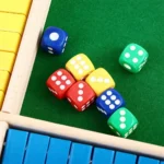 Arithmetic Dice Board Game Four-Sided Flip Card Games Box Dice Toys Wooden Flaps Dices 4 Players Party Number Game Board Games - Image 3