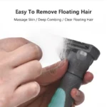 Planet Pet Grooming Brush - Double Sided Shedding and Dematting Undercoat Rake Comb for Dogs and Cats,Extra Wide, Blue - Image 5