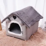 House Style Pet Bed for Small Dogs & Cats - All Season Removable Washable Dog House Winter Warm Teddy Bed Pet Supplies - Image 3