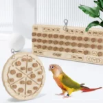 Parrot Chewing Toys Natural Wooden Parrots Block Cork Puzzle Toy Hanging Small Birds Playing Tearing Toy Bird Cage Accessories - Image 4