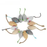 3/24Pcs Rattle Cat Mouse Toys Also Prefilled Catnip Faux Fur Cat Toys Interactive Cat Game Catnip Toys for Cats Pet Products - Image 2