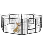 PawHut 8 panel dog park 80x60 cm customizable shape black