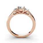Daisini Women's 3 Stone Finger Rings Embellished with Swarovski Crystals 18k Rose Gold Plated Wedding Anniversary Fine Jewelry - Image 4