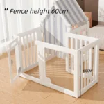 Pet Playpen with House Foldable Dogs Cats Fence Cage Indoor Puppy Safety Barrier Small Medium Dogs Anti-Escape Pets Enclosure - Image 4