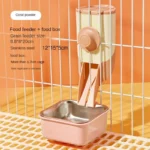500ML pet parrot bird feeding waterer cat dog cage hanging waterer pigeon rabbit small pet automatic feeding water feeding bowl - Image 4