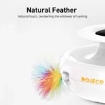 ROJECO 2 in 1 Smart Cat Toys Automatic Feather Fun Ball Toy Set For Cat Dog 5 Modes Electronic Interactive Pet Toy Accessories - Image 6