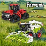 HUIQIBAO Farmer Truck model Building Block Tractor Cultivator Harvester Vehicle MOC Car Brick City Construction Toy For Children - Image 2